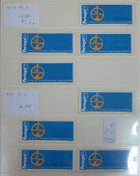 0265 (44).jpg -     Lote:    265      Colecção Especializada - Etiquetas      Lotes Especiais       Descrição:      1981/2010 &mdash; Etiquetas.   Coleção composta por 12 álbuns com etiquetas desde percursoras e Framas até 2010, com provas, erros, FDC's, etiquetas novas e usadas, sobrescritos circulados, variedades de impressão e papéis. Importante estudo. Lote a ver.        Lote ETQ       Valor Base:     &euro; 3000,00     Valor Venda:     &euro;      